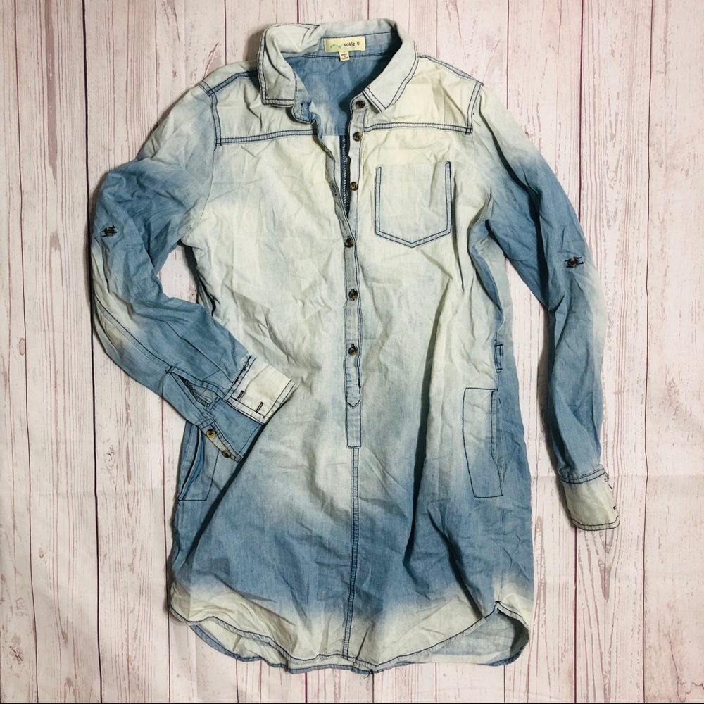 Denim tunic shirt